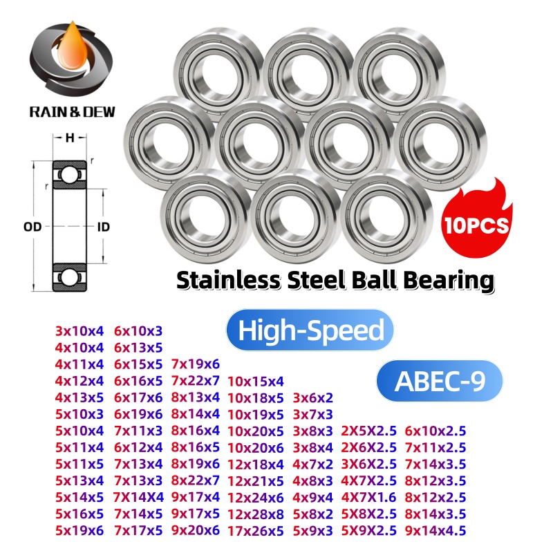 Abu Garcia Reel Revo - 10 cuscinetti a sfera in acciaio